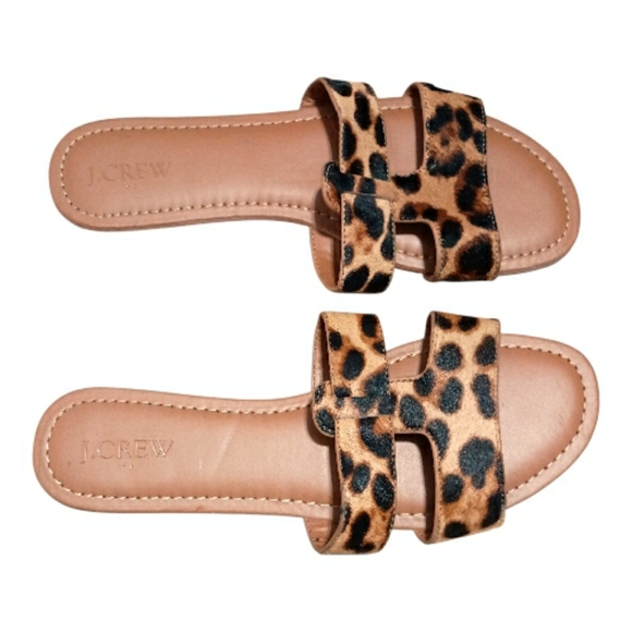 J. CREW Calf Hair Slide Sandals Women's Size 8 - Picture 5 of 6
